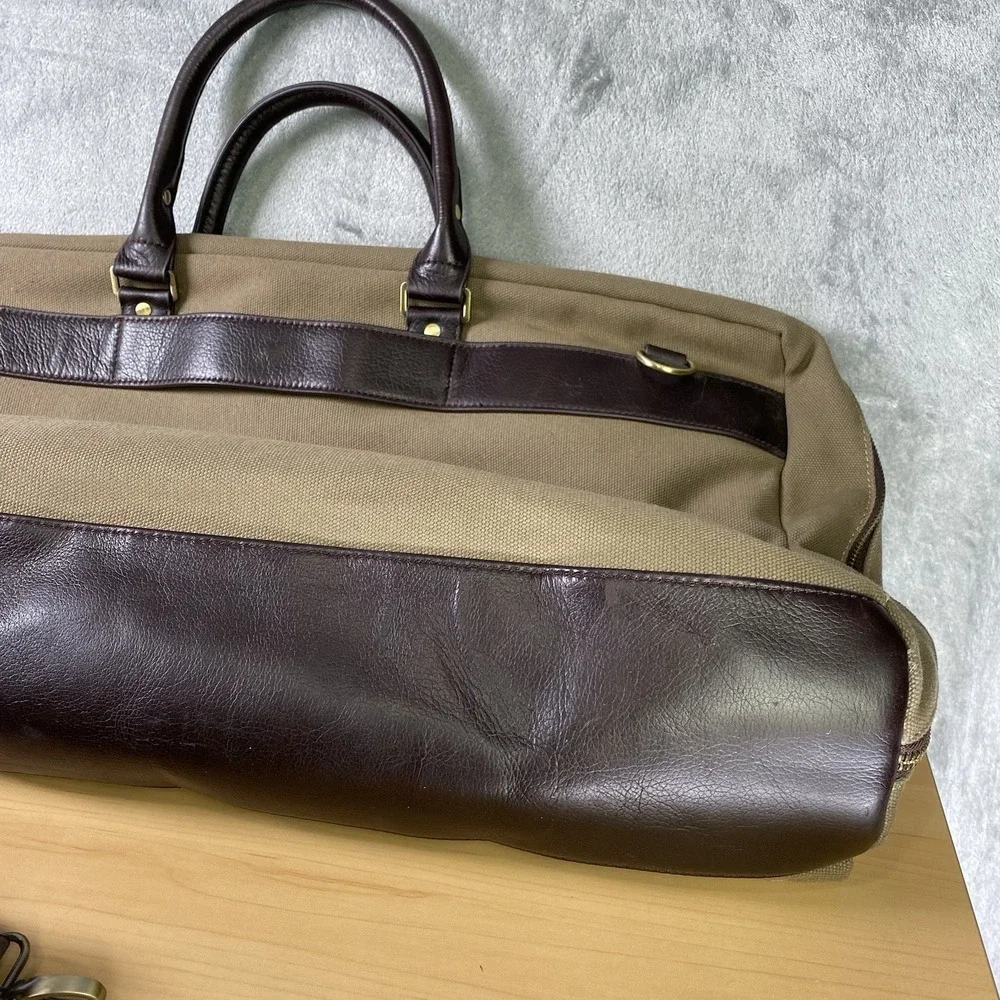 Pinehurst 1895 The Invitational Canvas Luggage Bag Brown Shoulder Strap Leather